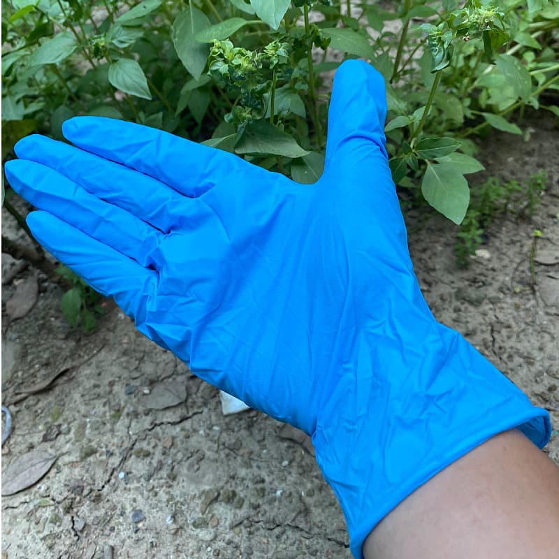 Brand New Blue Nitrile Gloves 9-inch Blue Nitrile Disposable Inspection Gloves Thick and Durable Factory Price Wholesale