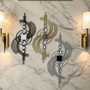 Cross-border Metal Home Decoration Minimalist Metal Wall Art for Living Room, Bedroom, Line Art Wall Hanging Light Luxury