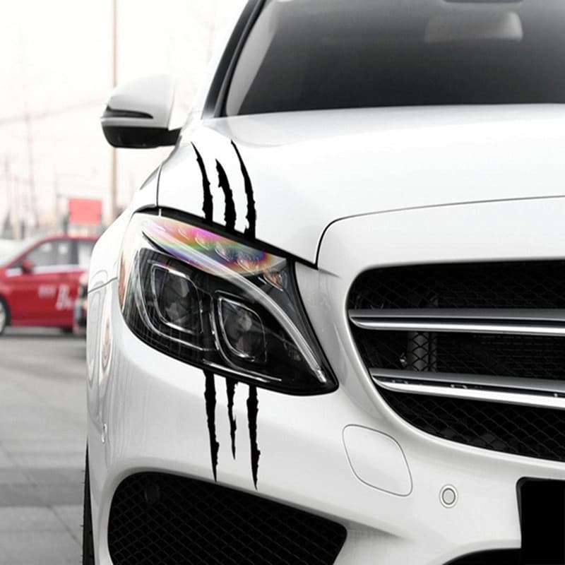 Car ghost claw car stickers, headlight decorative claw car stickers, hood scratch light eyebrow stickers, modified personalized stickers