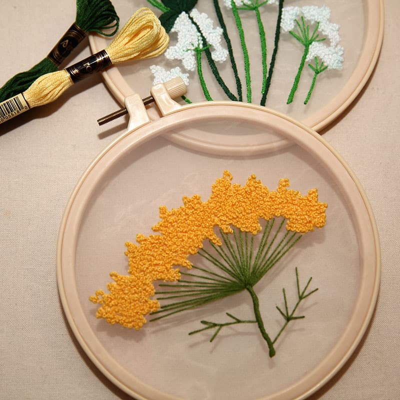 Lu Embroidery Transparent Organza Wall Hanging DIY Material Kit, Handmade Cross Stitch Children's Wall Hanging Creative Gift
