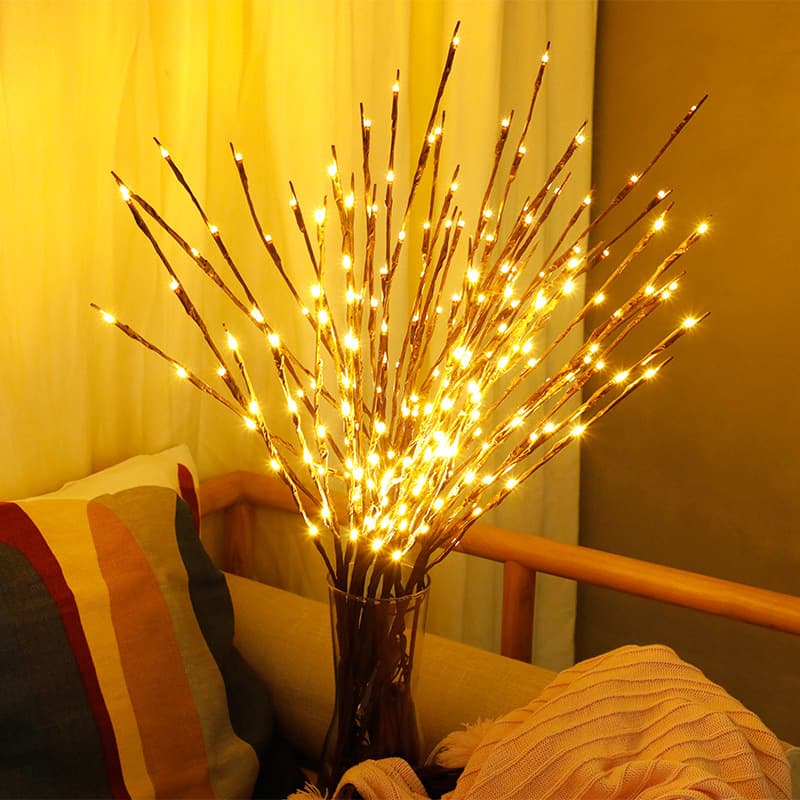 LED simulation tree branch lamp ins Nordic room bedroom layout creative night light Qingba B&B decorative light string