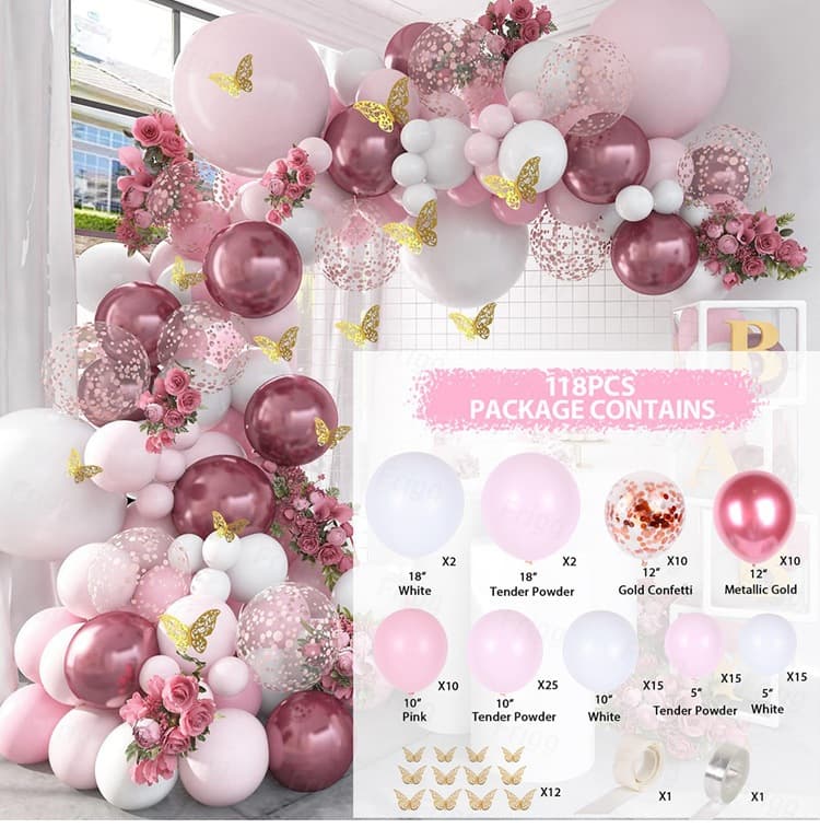 Cross-border Amazon Balloon Chain Arch Kit New Birthday Decoration Wedding Room Wedding Balloon Scene Decoration Wholesale