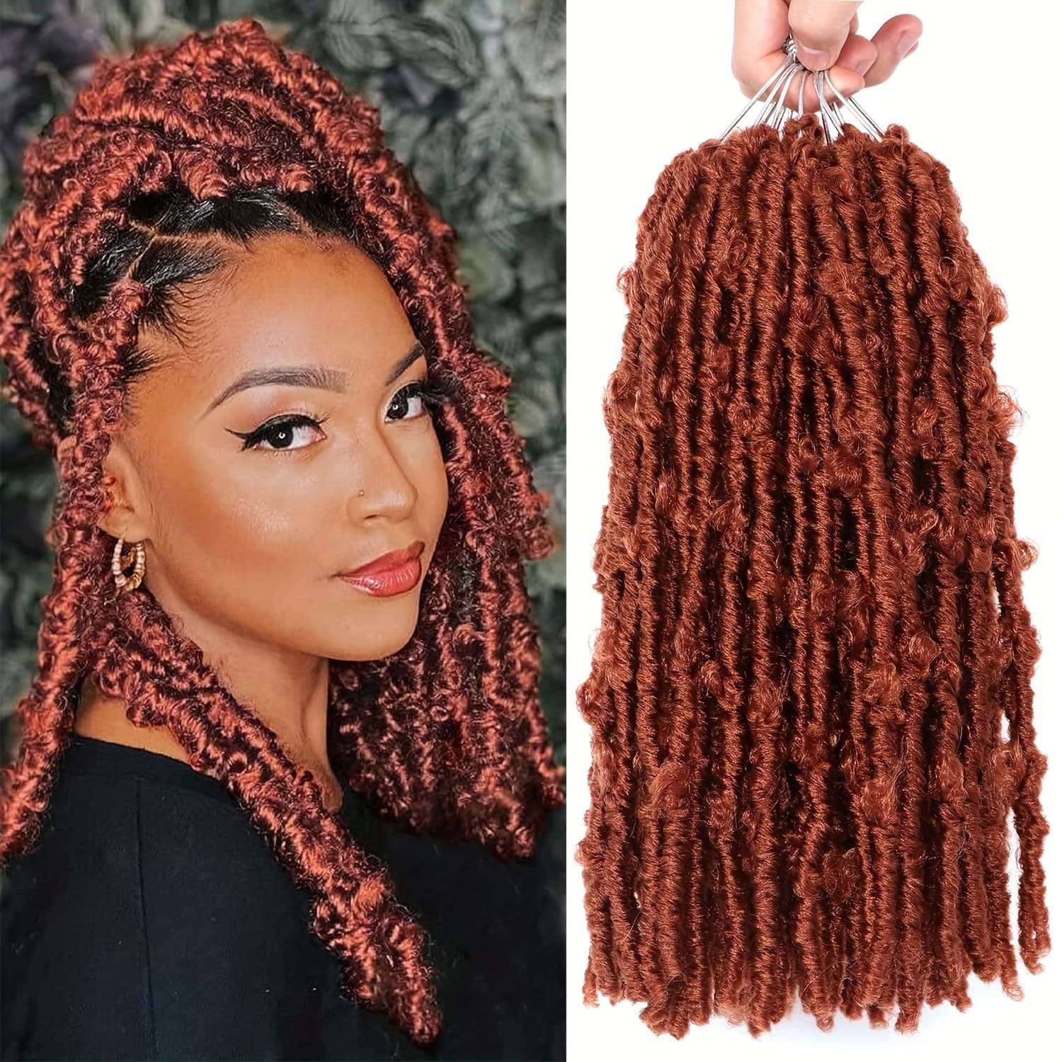 Cross-border foreign trade crochet hair Butterfly Locs Crochet Hair Butterfly wig chemical fiber