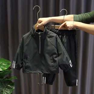 Boys Spring Autumn Two-Piece Set 2023 New Sports Outfit Stylish Korean Casual Trendy Kids Wear