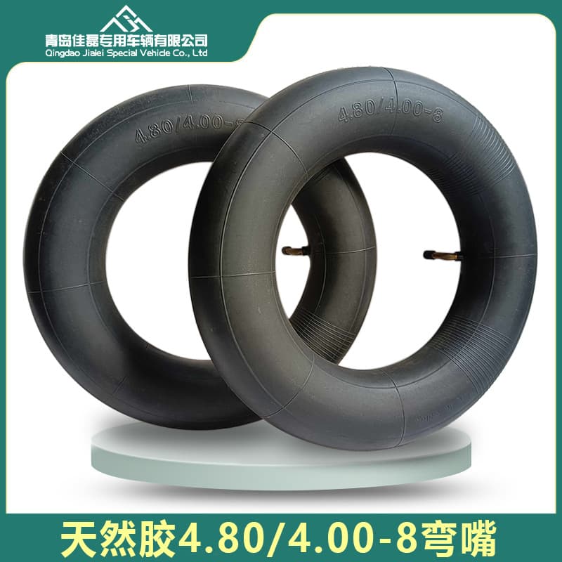 400-8 inner tube with curved nozzle for micro-tillers, rotary tillers, agricultural vehicles; 4.00-8 inner tube; 480/400-8 wheelbarrow tire.