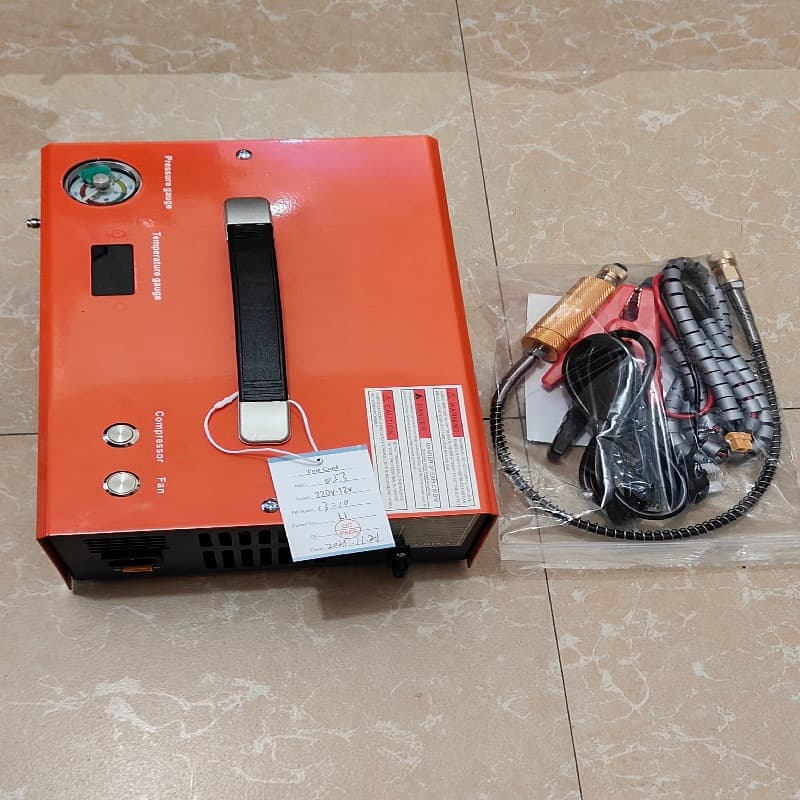 12V Car Horizontal/Vertical Air Pump 4500PSi Auto-Stop 350W Air Compressor 220V