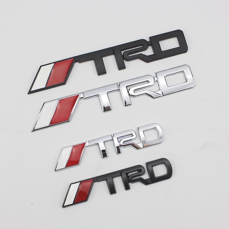 TRD Metal Small Badge 3D Three-Dimensional Car Decal Sticker for Toyota Emblem Modification