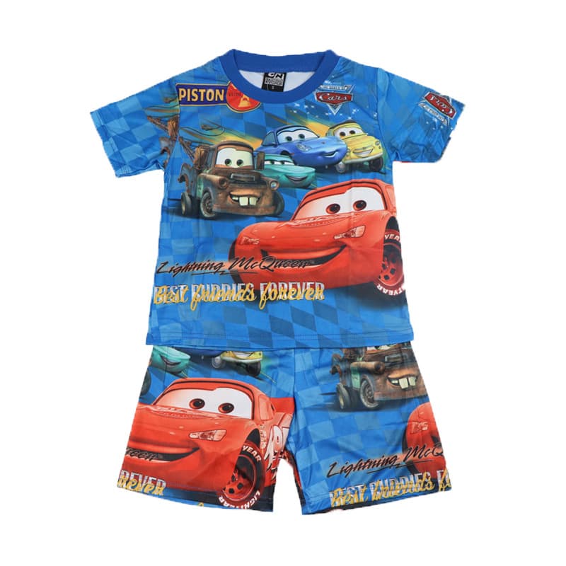 Boys Suit Summer Short Sleeve 2023 New Children's Pajamas Children's Clothes Home Clothes Boys Wholesale Cars