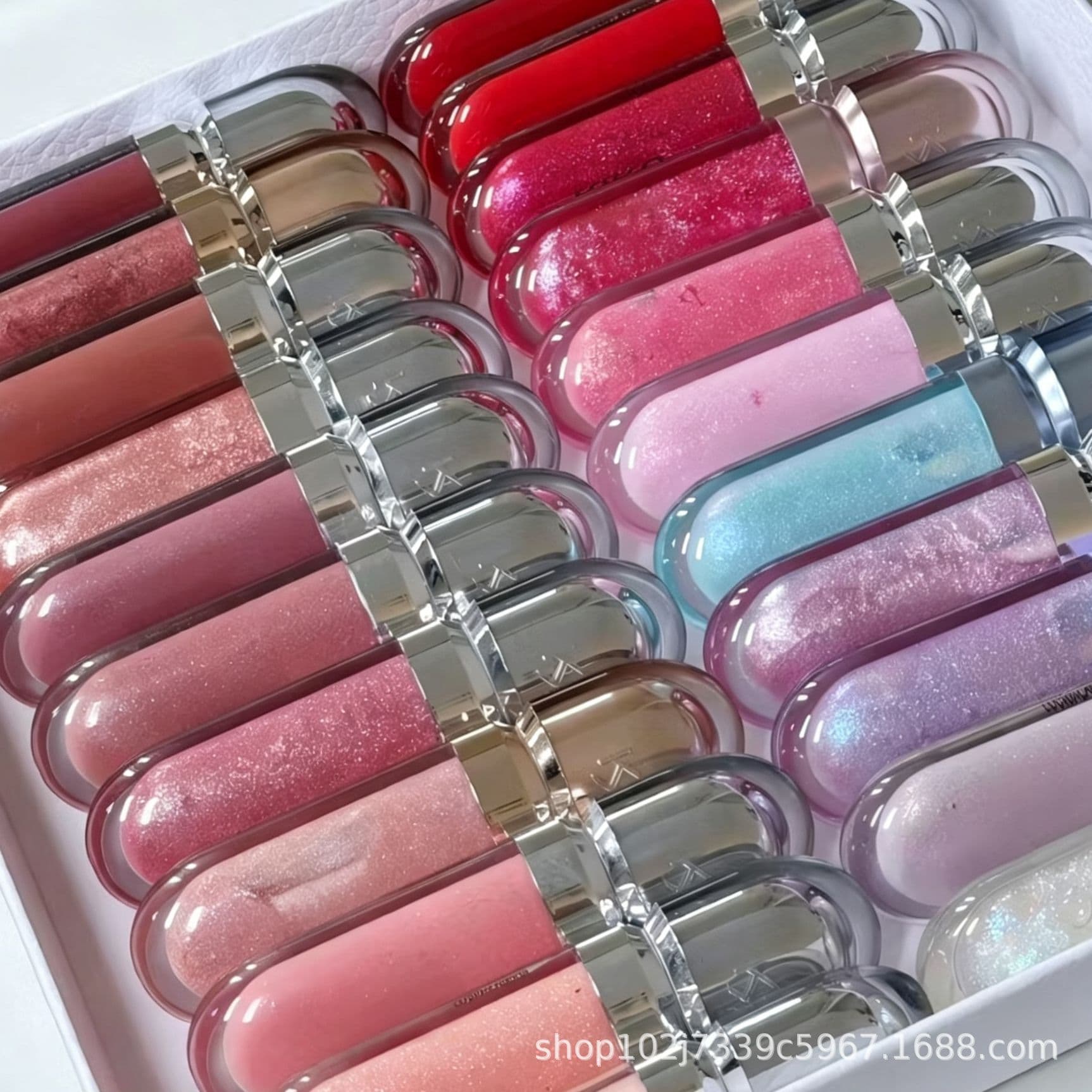 Cross-border Hot Selling Lip Gloss 3D Mirror Glossy Lip Oil Matte Lip Gloss Watery Lip Gloss 6.5