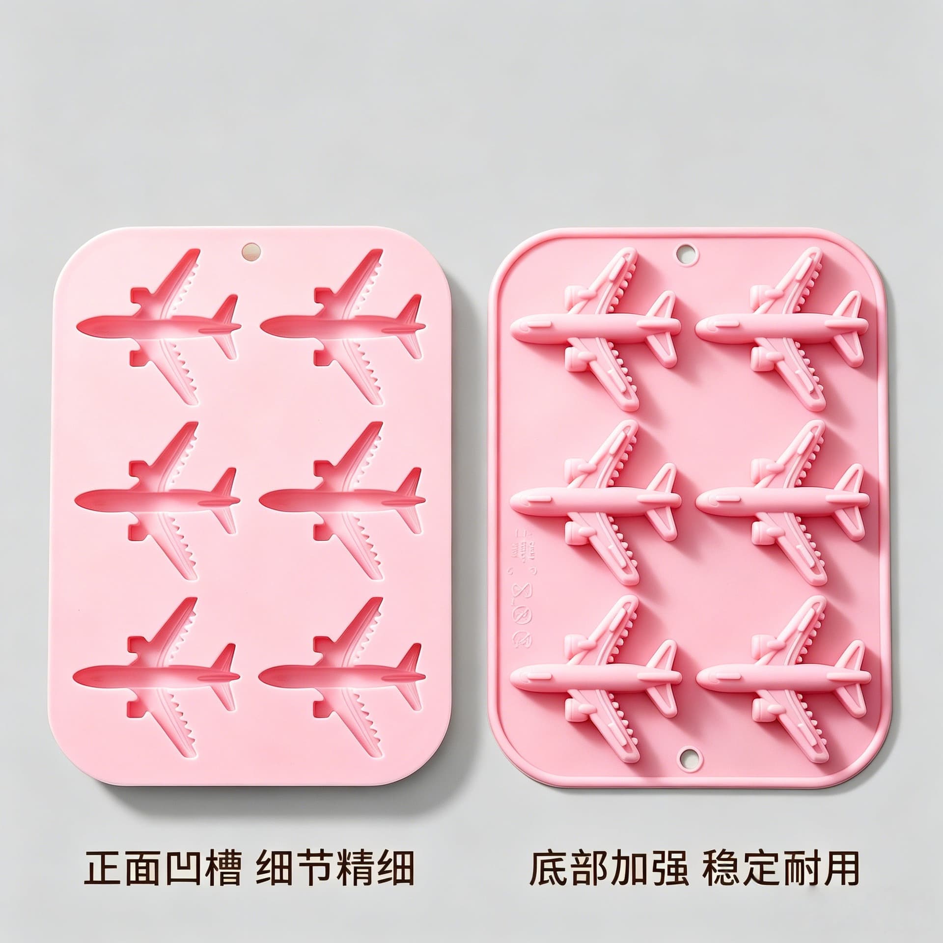 In Stock 6-Cavity Airplane Shape Silicone Mold Baking Tool Gummy Chocolate Mold Dessert Resin Cake Mold