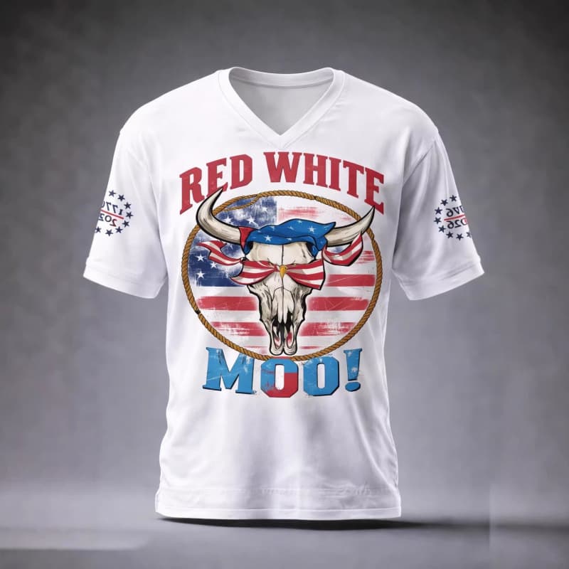 2026 cross-border Amazon summer men's short-sleeved V-neck T-shirt 3D digital printing men's summer popular V-neck T-shirt