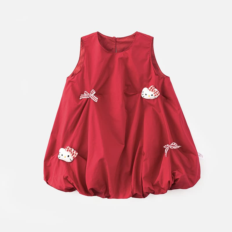 Girls' Bud Skirt, New Summer Style for Toddlers, Super Cute KT Cat Cotton Dress, Baby Vest Dress 5806