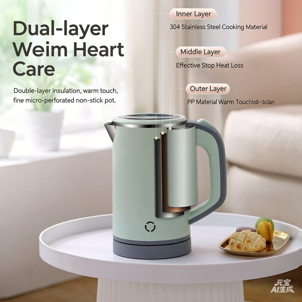 In Stock Drop Shipping Small Electric Kettle 110V/220V Foreign Trade Cross-Border 0.8L Travel Kettle