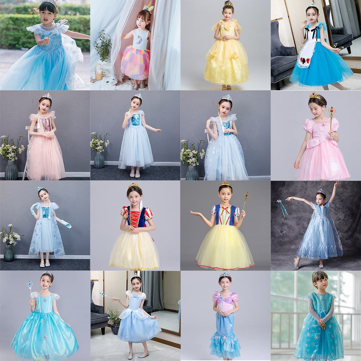 Special clearance girls skirt Frozen Elsa princess skirt Fairy tale Snow White skirt can be shipped in one piece