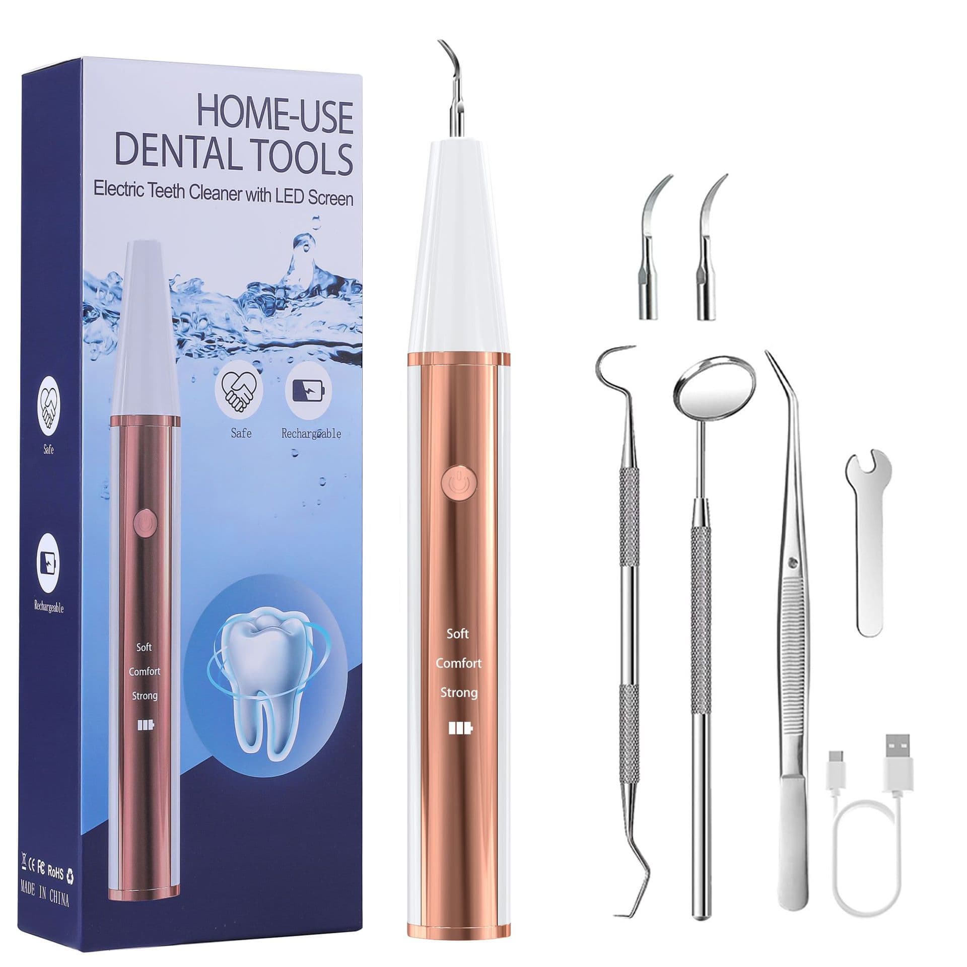 New Cross-Border Ultrasonic Home Dental Cleaner Teeth Cleaning Whitening Device Removes Tartar