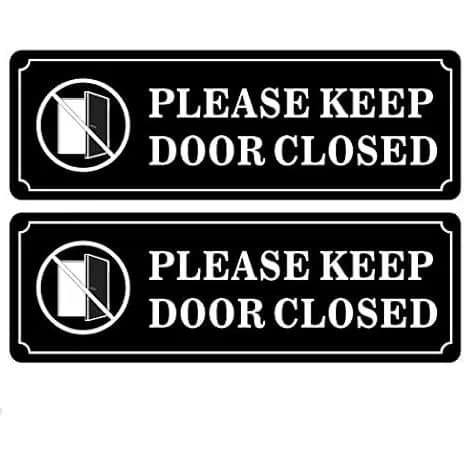 Indoor Outdoor Cross-Border Self-Adhesive Vinyl Please Close Door Business Shop Cafe Office Label Sticker