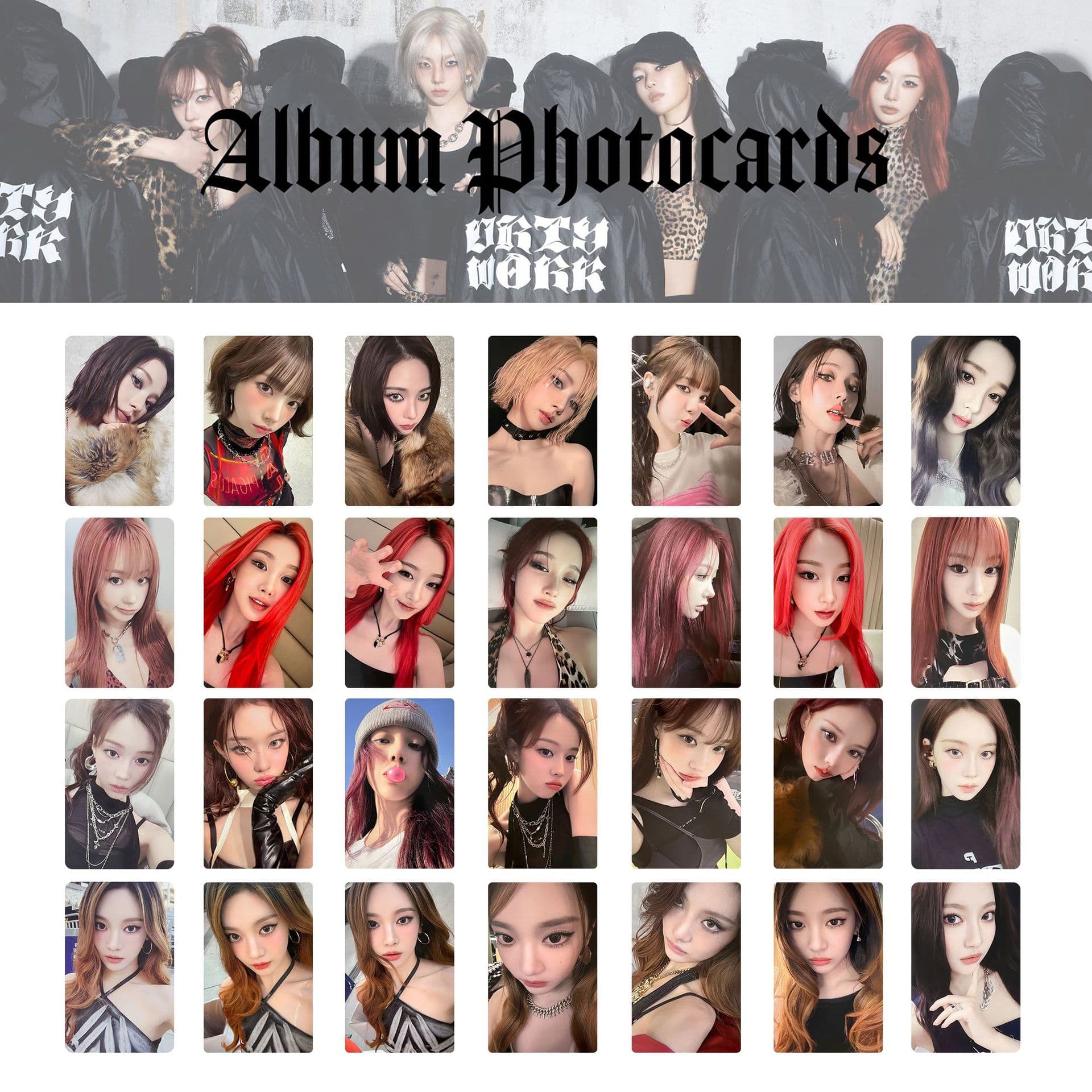 aespa single album Dirty Work bonus card Ryu Jimin Ning Yi Zhuo gold winter Gisele photo card