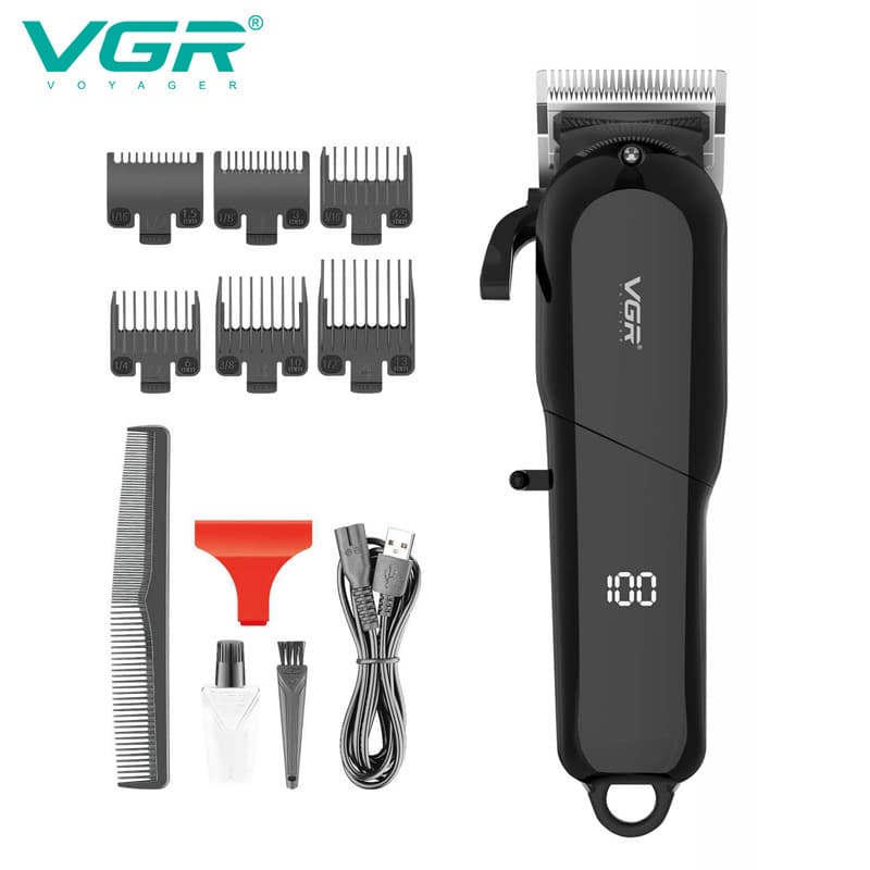 VGR118 Cross-border Black Adjustable Electric Hair Clipper Trimmer Home Electric Shaver Trimmer