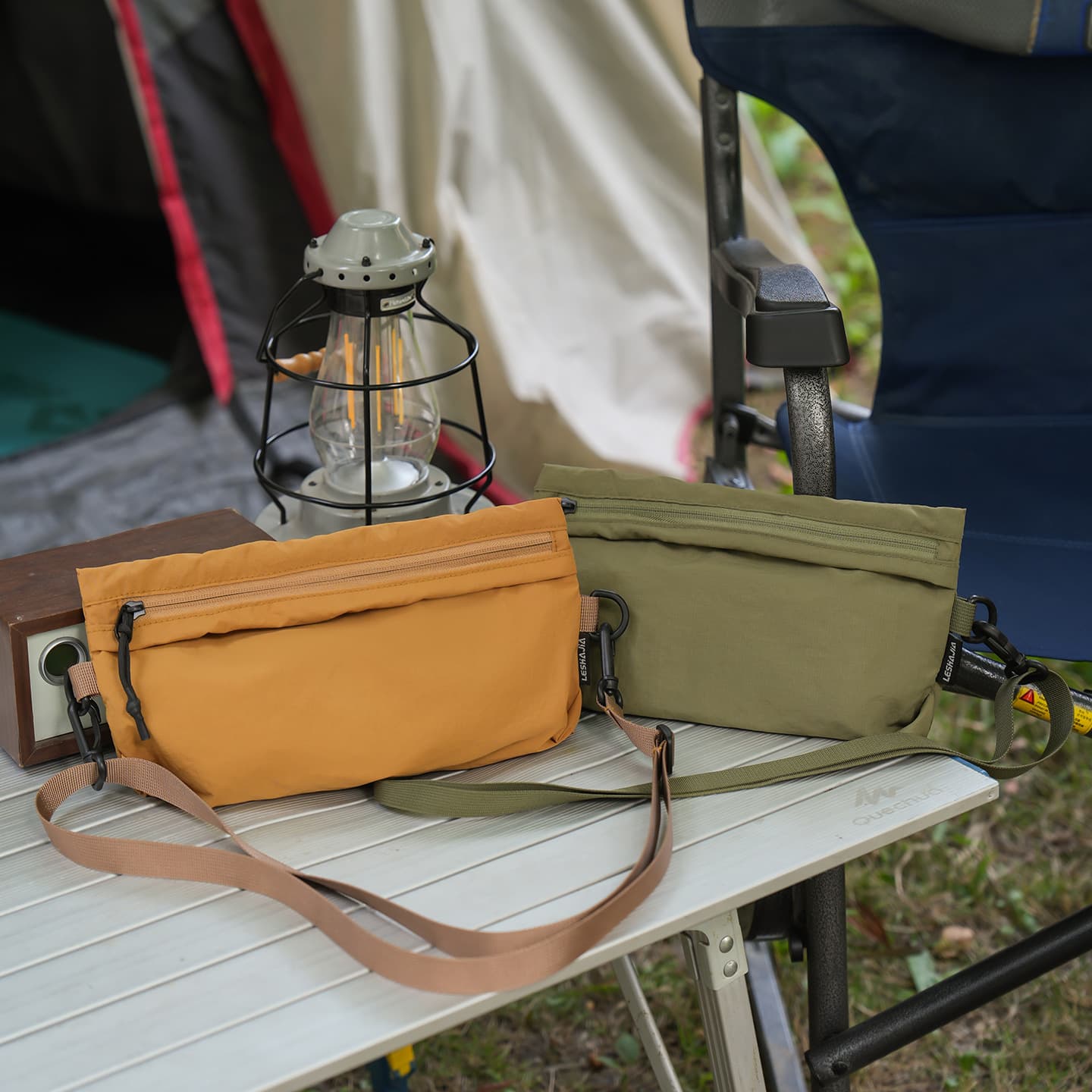 Chest bag women's casual crossbody bag double-sided sports mobile phone bag Japanese versatile water-repellent small square bag simple shoulder bag