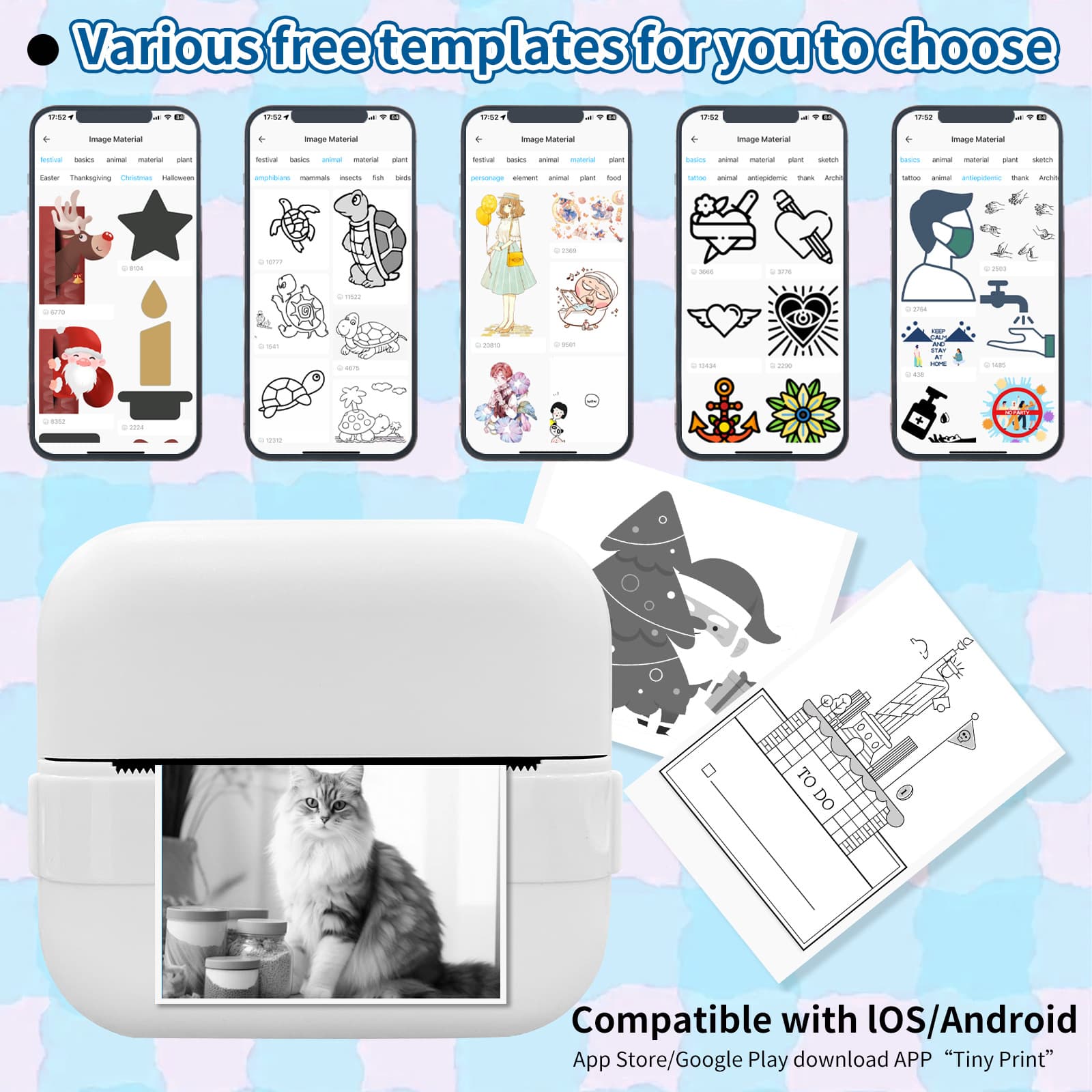 Cross-border New X18 Mini Student Mistake Pocket Portable Printer Label Photo Bluetooth Thermal Printing