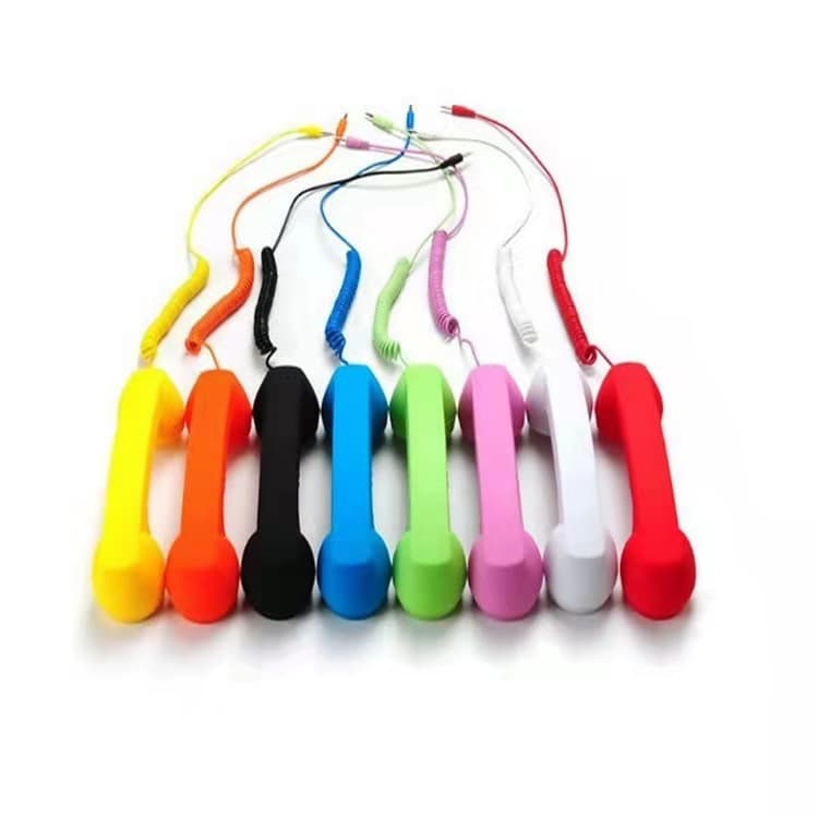 Factory Wholesale Large Retro Handset, Fashionable External 3.5mm Phone Receiver, Bulk Stock in 10 Colors