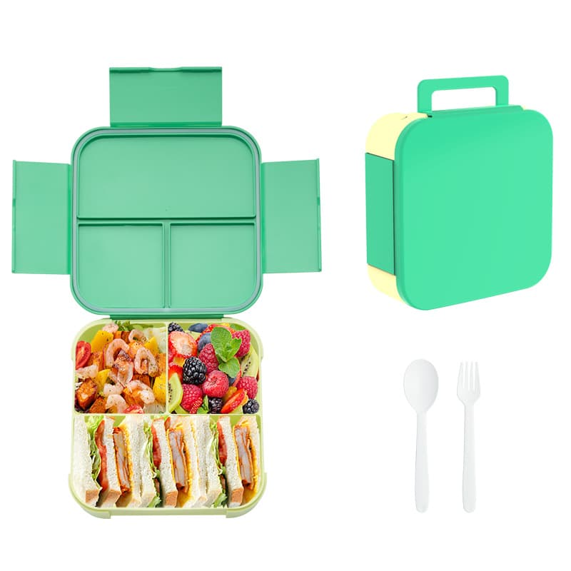 Amazon Flip-Top Portable Kids Student Compartment Sealed Fruit Salad Box, Microwaveable Lunch Box for Work