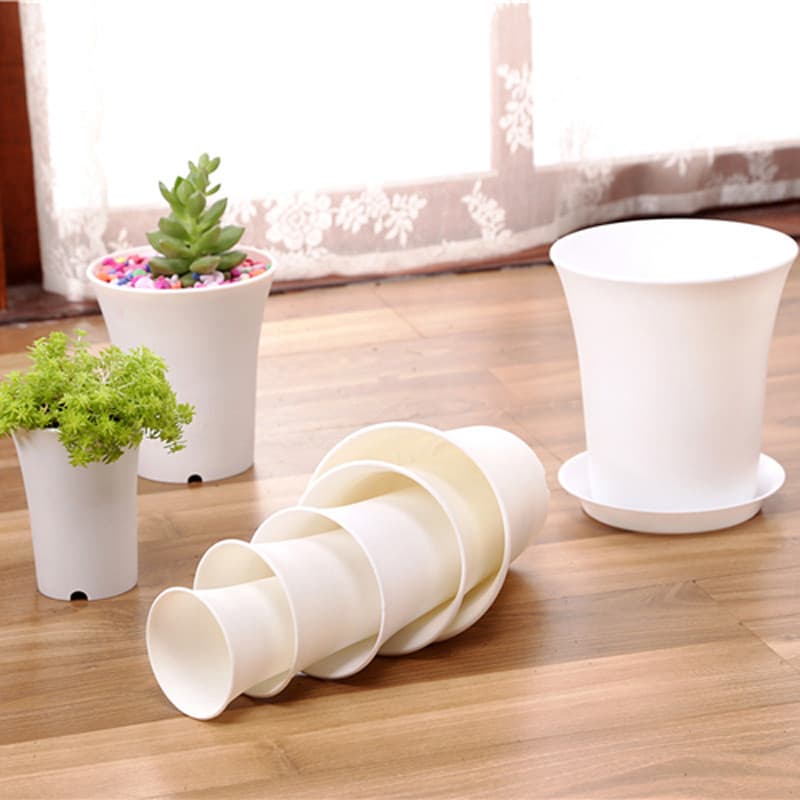 Wanxiang Round Mini Pot, Greenhouse Planting Pot, Succulent Pot, High-Waist Pot, Plastic Flower Pot, Frosted Large Size