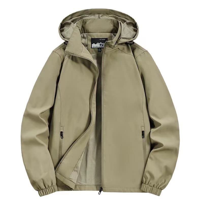 Men's Windbreaker Spring Autumn Outdoor Windproof Casual Jacket 2024 New Hooded Coat 2568 Windproof Breathable