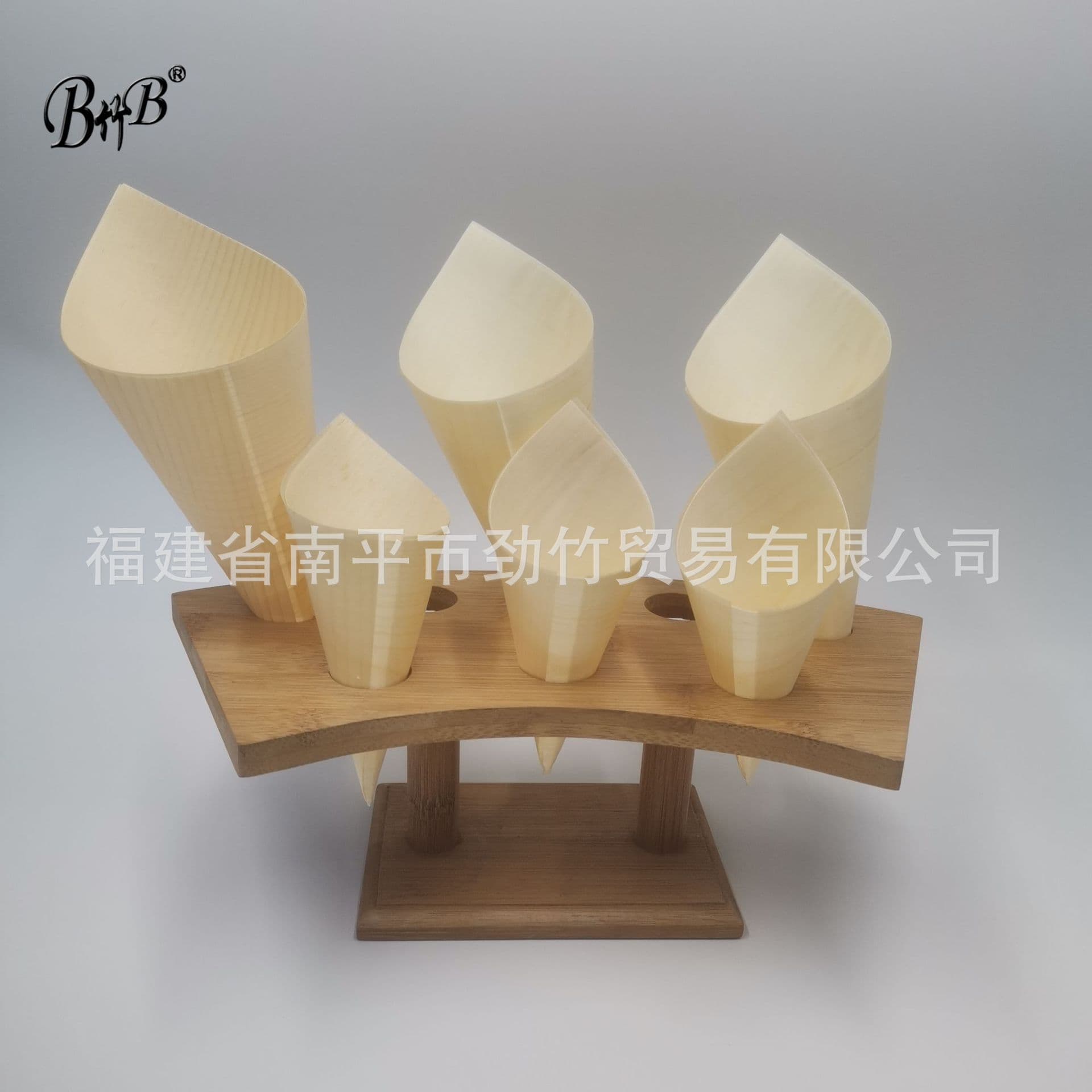 Wholesale Wood Veneer Roll Egg Roll Container Bowl Chopsticks Horn Cup Disposable Ice Cream Factory Direct Food Eco-Friendly Tableware