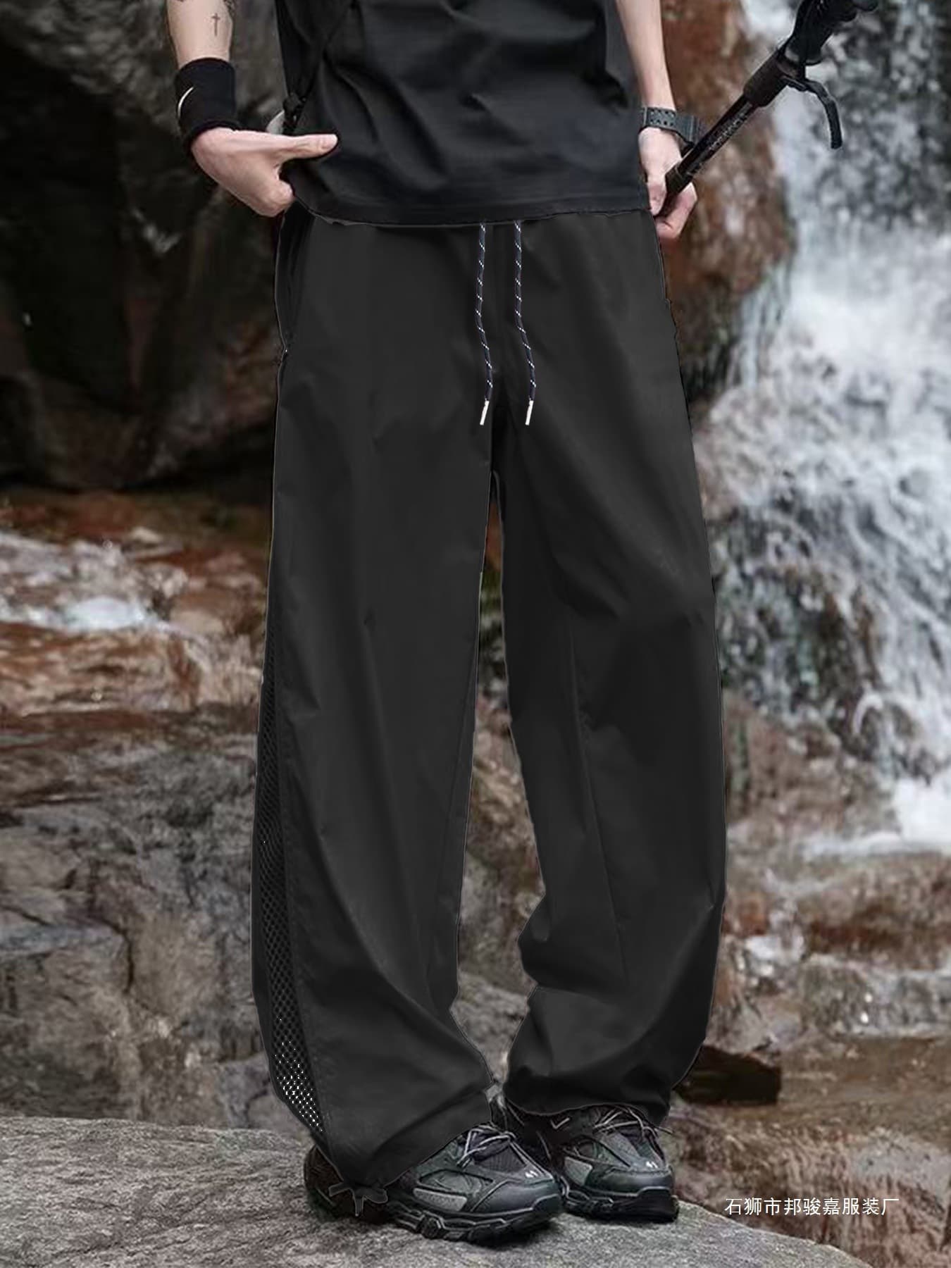 Cross-border Foreign Trade Specialized English Washed Label Men's Trousers Spring and Autumn Overalls Youth Slim Outdoor Multi-pocket Pants