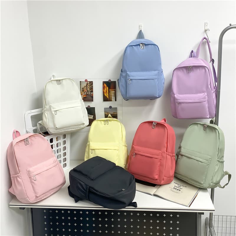 Nylon Lightweight Casual Backpack for Men and Women, Japanese Style Large Capacity Travel Simple School Bag for High School and Middle School Students