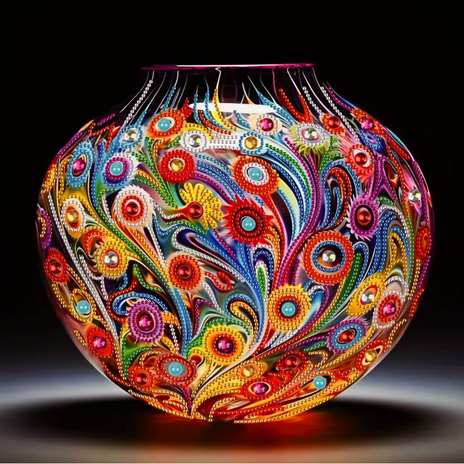 Diamond Art Painting Kit for Adults 5D Round Full Drill DIY Diamond Dot Painting Colorful Art Decoration