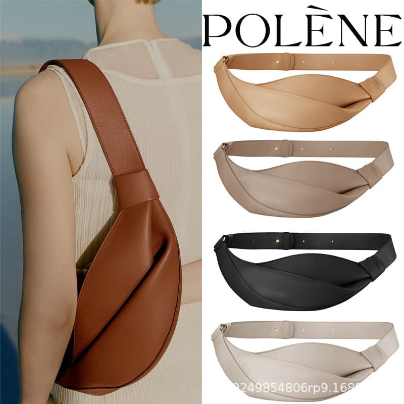 [New for summer] Polene Neyu smooth cowhide crossbody bag, chest bag, dumpling bag
