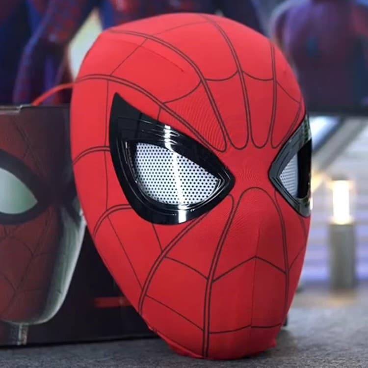 Cross-border TK Spider-Man headgear with movable eyes, electric remote control, blinking cos light, funny Deadpool mask for men