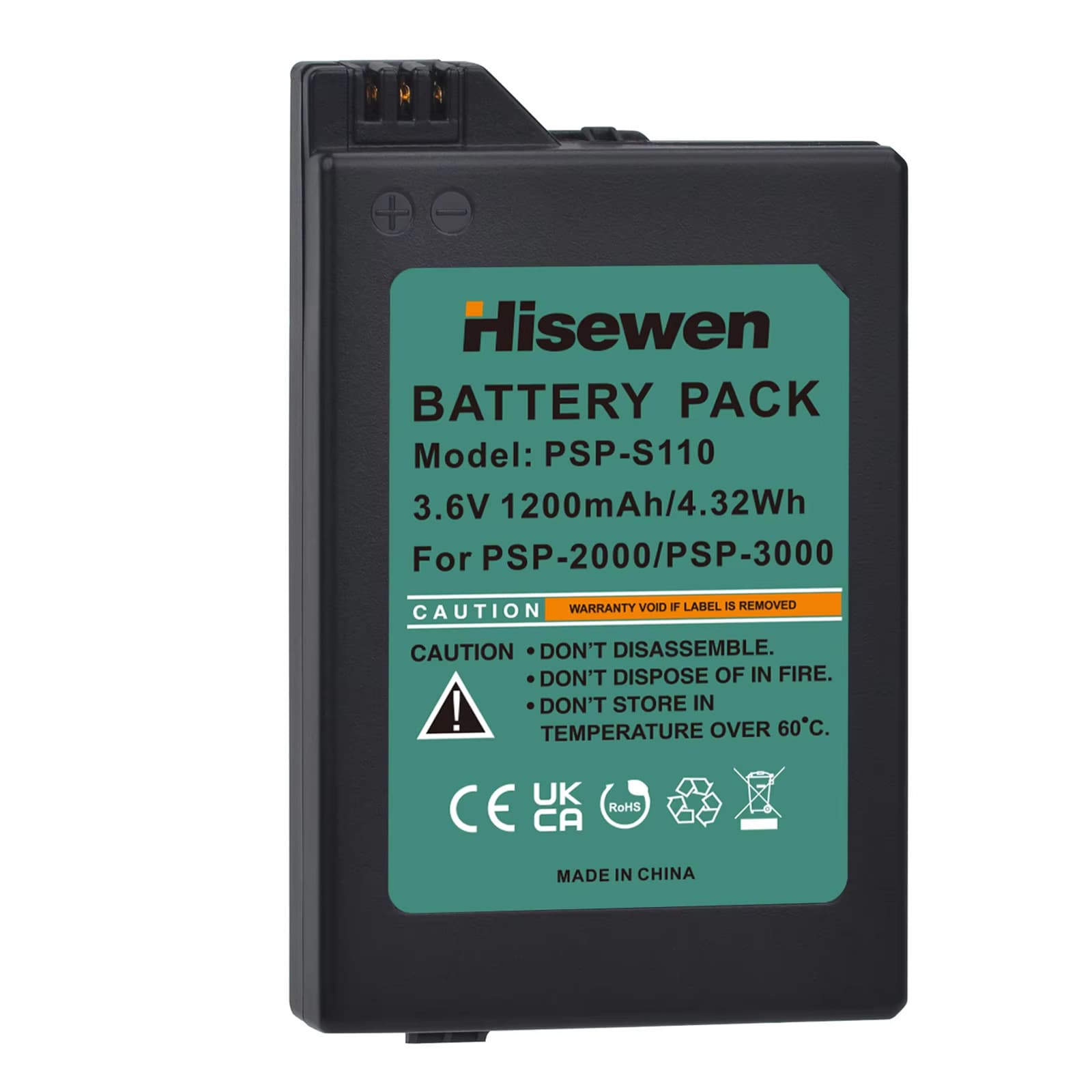 PSP-S110 Battery Replacement Rechargeable Battery Pack for Sony PSP2000 PSP3000