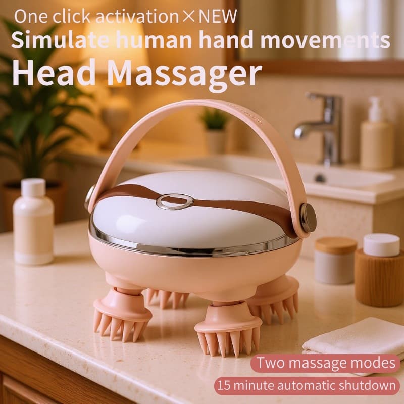 Smart Head Massager Mini Octopus Rechargeable Multi-Function Vibration Pet Massager Scalp Massager