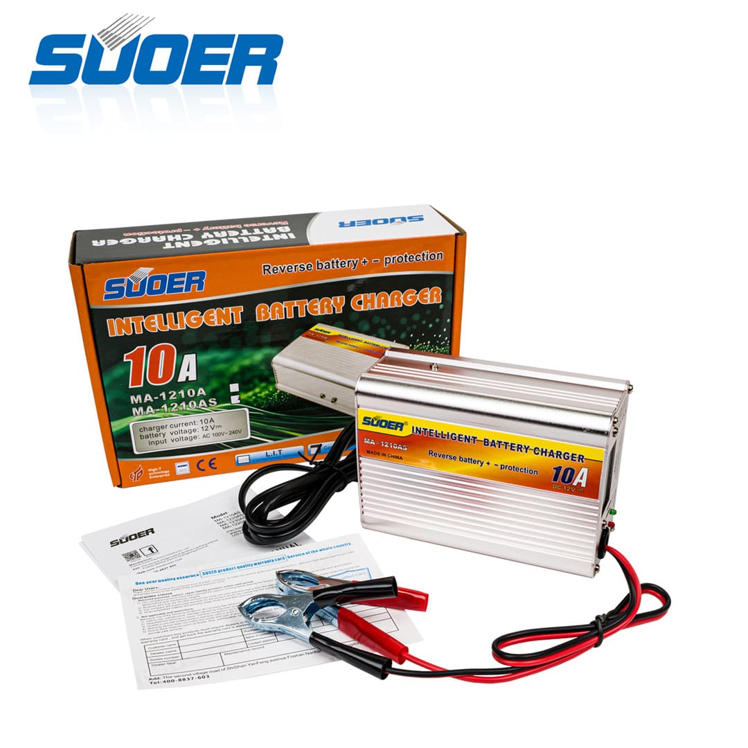 Sauer Smart Three-Stage Protection Charger 12V Lead-Acid Battery Car Battery Charger with LCD