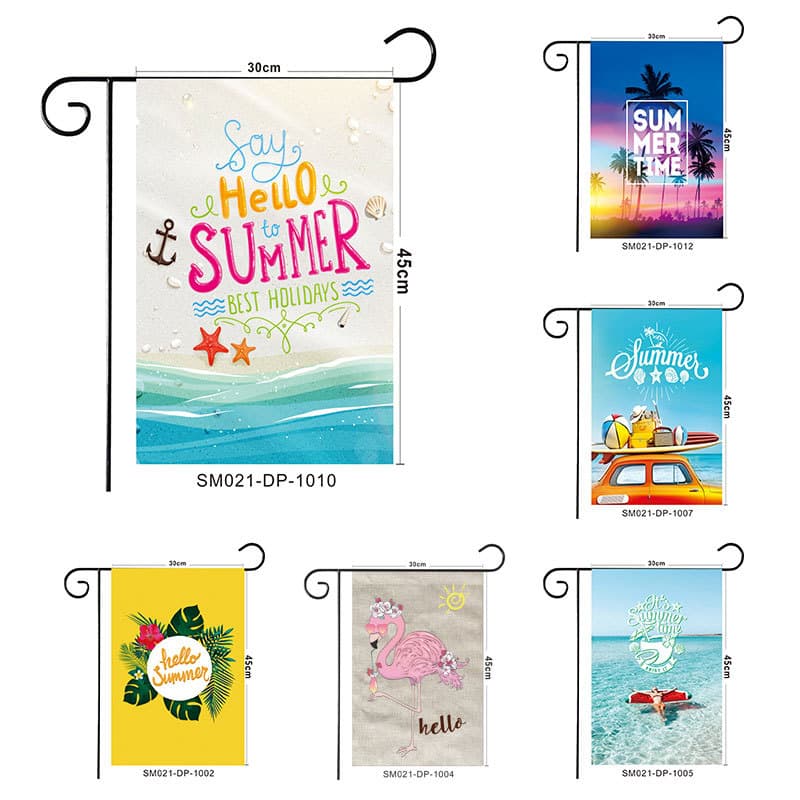 Cross-border new summer garden flag hanging flag 30*45cm summer outdoor seaside garden flag wholesale hanging cloth