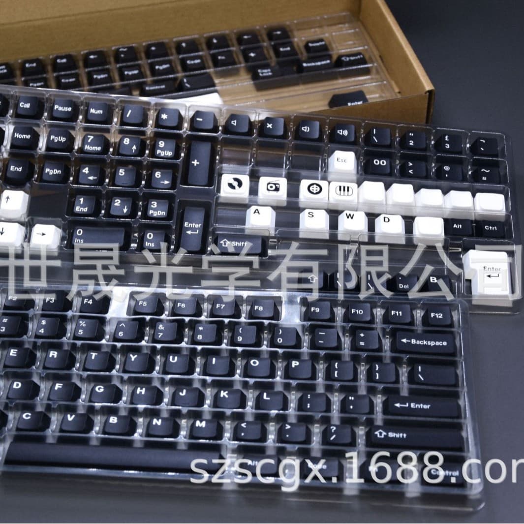 WOB Two-Tone Keycaps, Original Height Top-Printed 178-Key Full Set Fine Sandblasted Imported ABS Composite Material, Minimalist