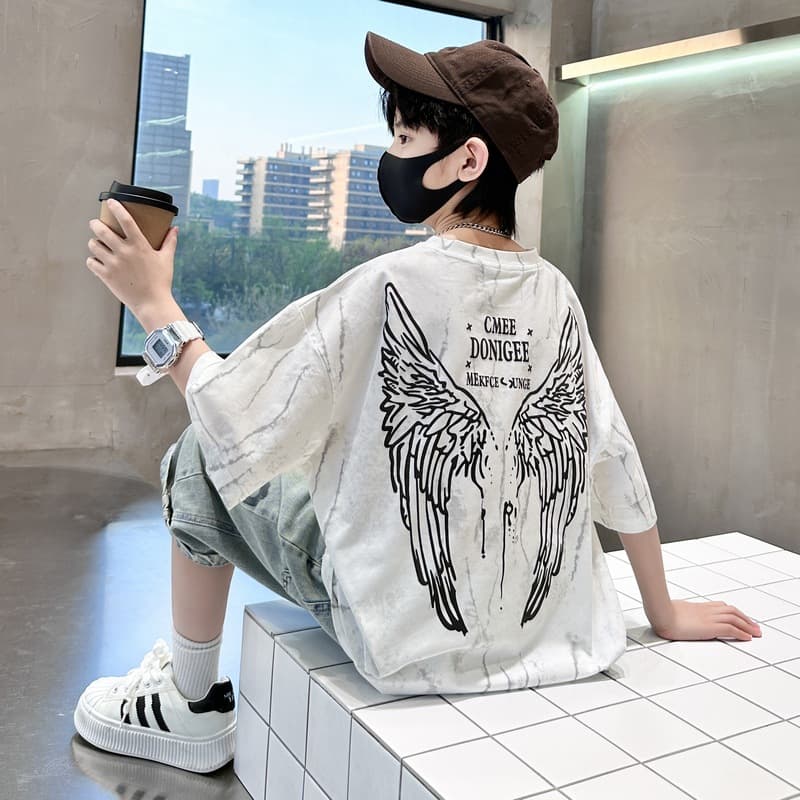 Children's T-Shirt Summer 2026 New Style for Big Boys Short Sleeve Kids Summer Clothes Cool Trendy T