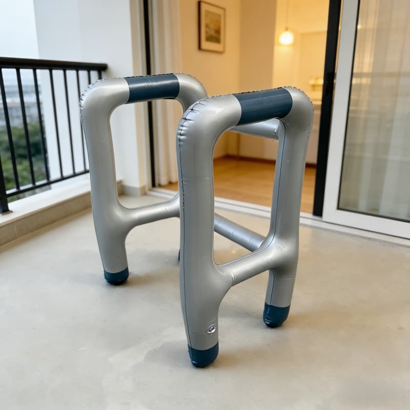 Cross-border PVC Inflatable Walker Set Simulation Prop Cane Funny Old Man Novel Creative Walker