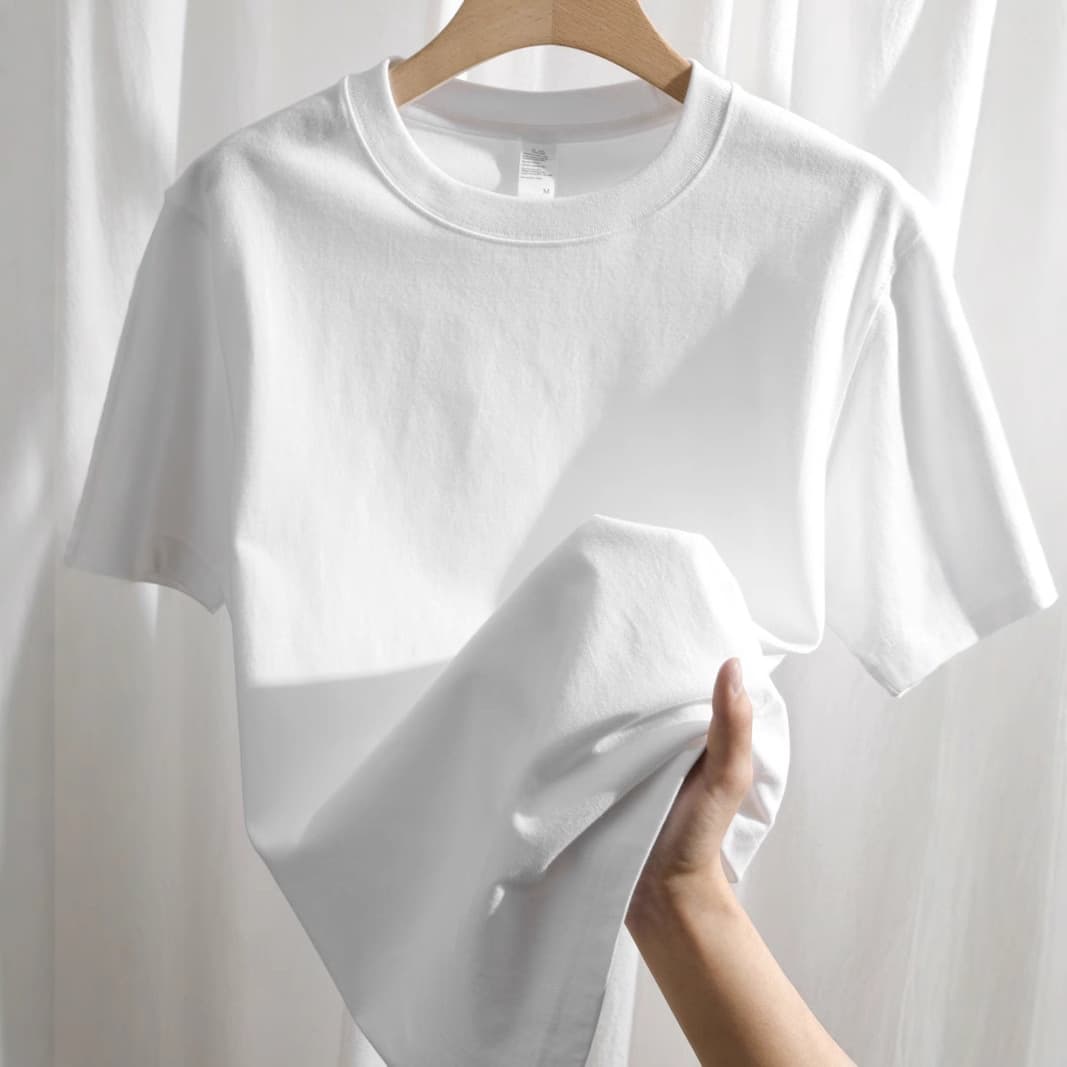 230g Heavy Japanese Cotton Short-Sleeve T-Shirt Women's Solid Color Summer New Basic Tee ins Unisex Top