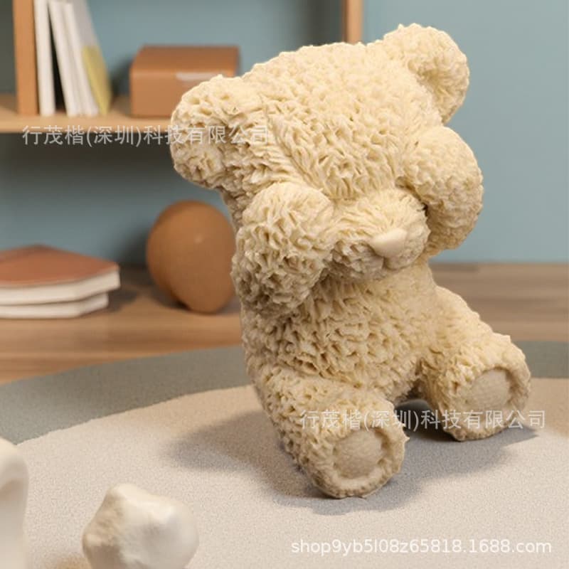 Teddy bear silicone mould for candles and chocolate