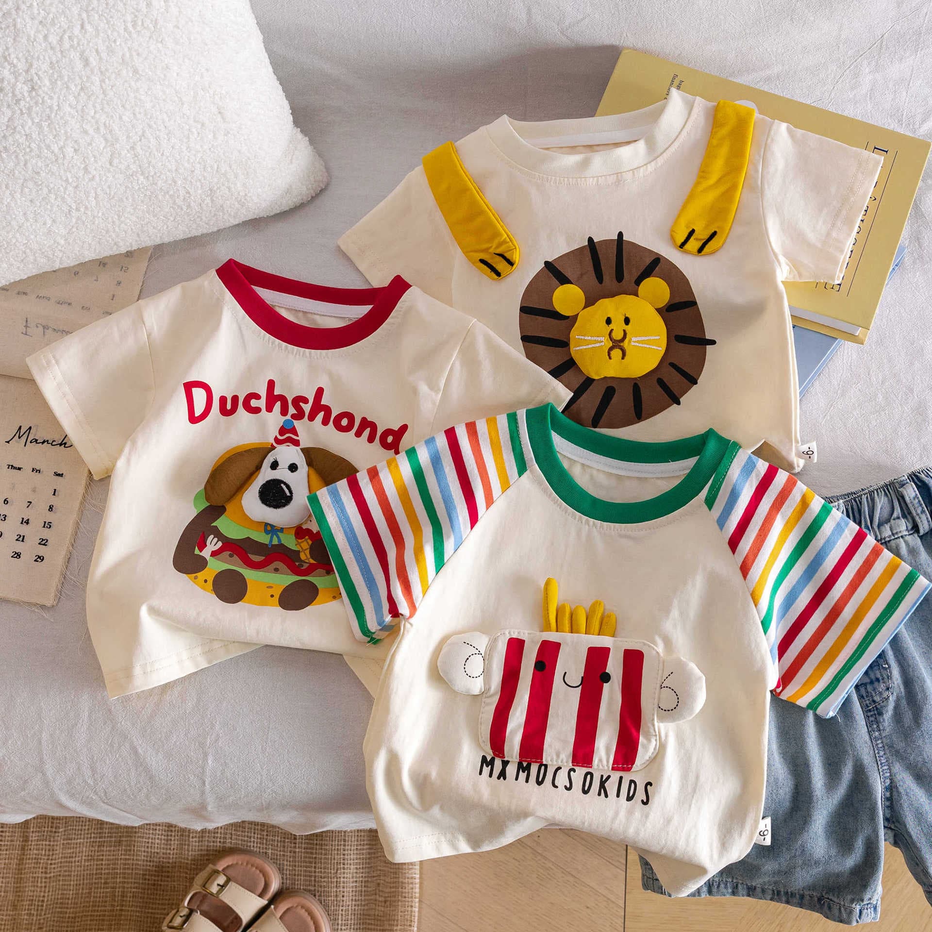 Boys' Short-Sleeve T-Shirt Summer 2026 New Kids' Stylish Half-Sleeve Top Toddler Boys' Clothing Summer Base Layer