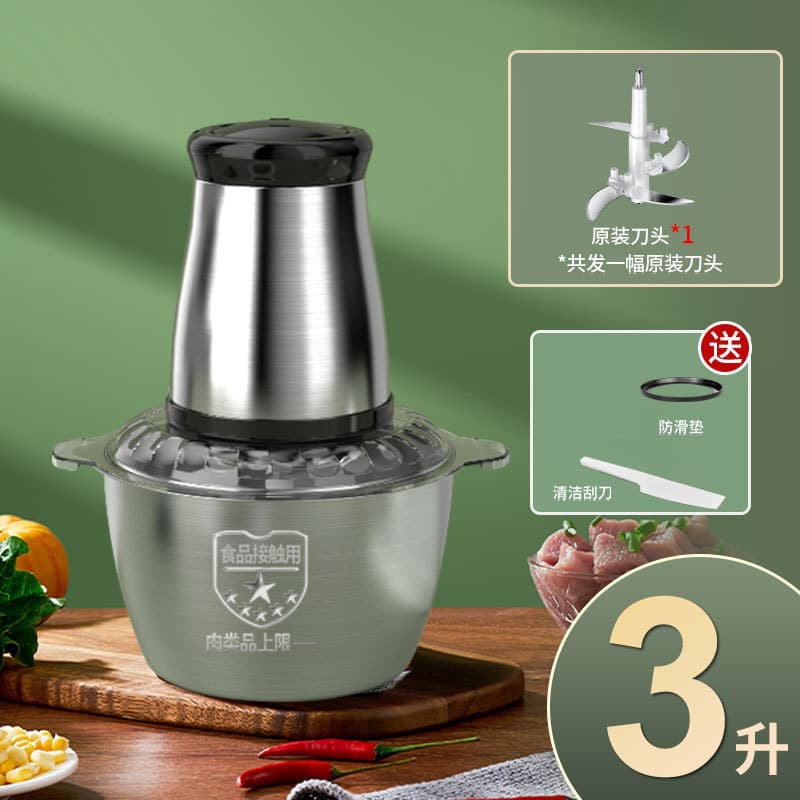 Cross-border Large Capacity Meat Grinder, Household Stainless Steel Multi-functional Food Processor, High-power Electric Meat Grinder, Baby Food Maker
