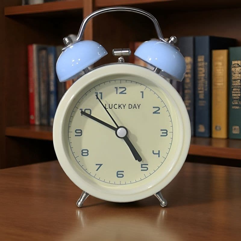 Bedroom desktop electronic clock for male and female students with binaural ringing silent luminous desktop pointer alarm clock 6802