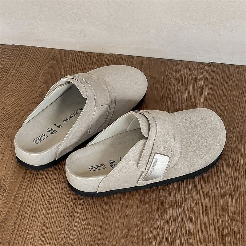 3691 Summer New Outdoor Wear Thick Sole Birkenstock-style Shoes Versatile Slip-on Soft Sole Slippers Comfortable Closed-toe Half Slippers