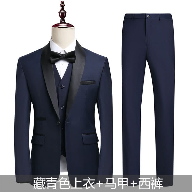 Men's Premium Formal Suit Set Business Casual Blazer Wedding Tuxedo 3-Piece