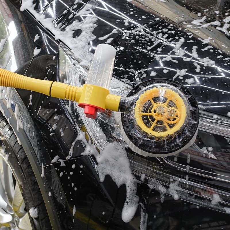 Car Wash Tool Water-Fed Chenille Automatic Rotating Mop Household Car Cleaning Long Handle Telescopic Brush Car Wash Mop