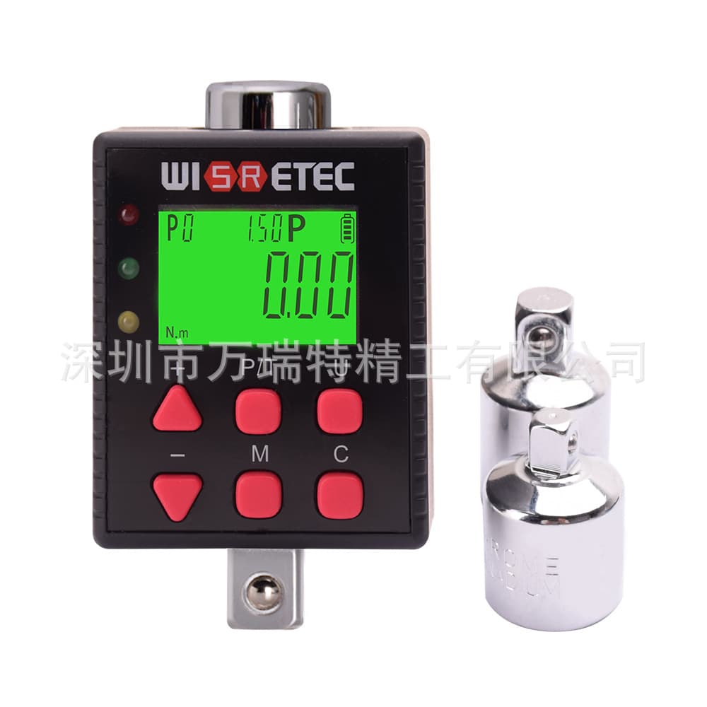 Wisretec high-precision large-screen electronic digital torque meter with torque 0.1-340NM torque extension rod and wrench.
